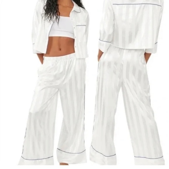Free People Intimates Ivory Pajama Party top only - Picture 8 of 8